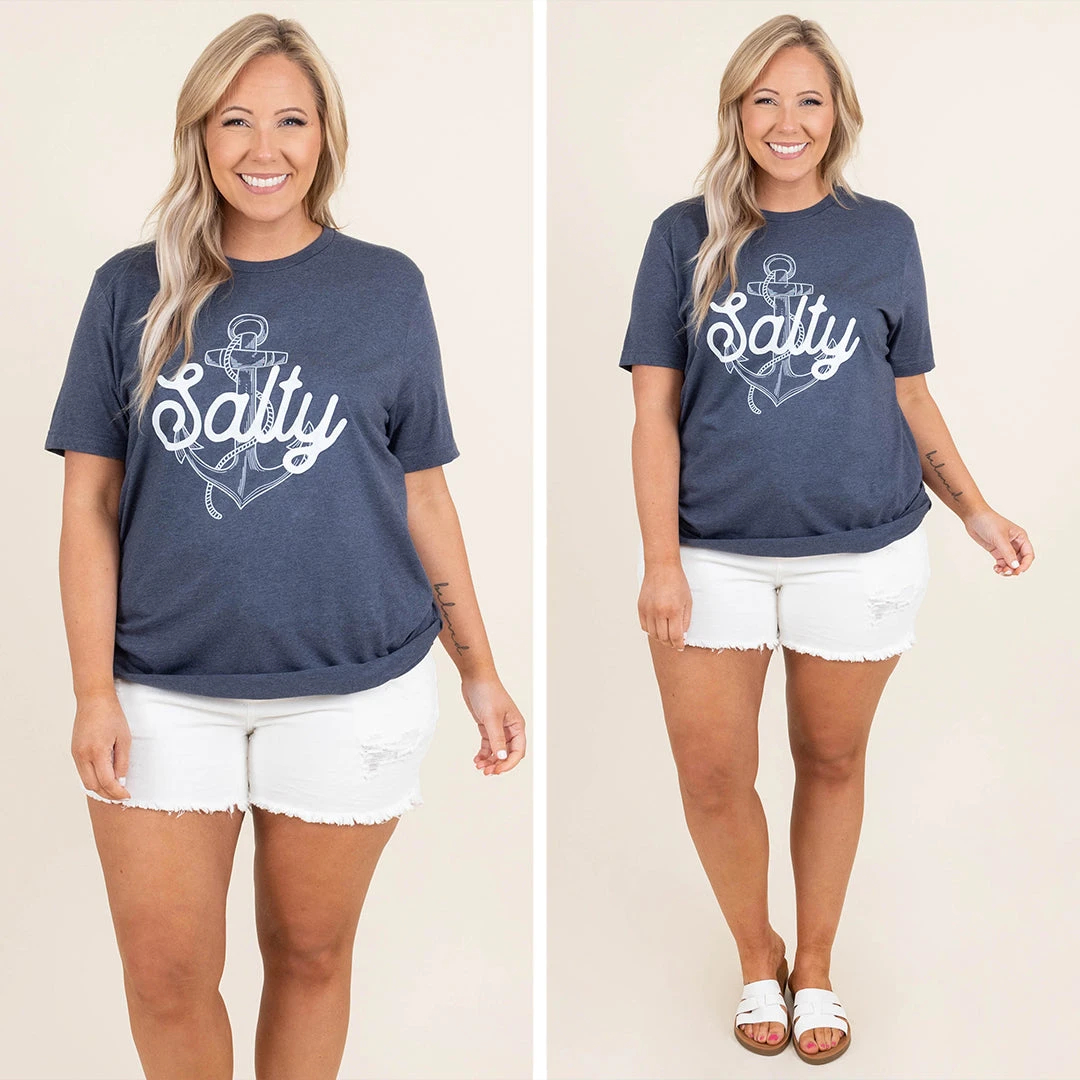 A Little Salty Tee, Heather Navy 8 A Little Salty Tee, Heather Navy - Image 6