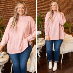 Enchanting Evenings Sweater, Blush -Chic Soul Store 2 12c5f59c 67e6 42a9 815d 564b9e2ffe89
