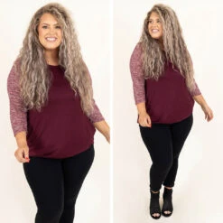 Chilly Afternoons Top, Burgundy -Chic Soul Store 2 13ef648d 1b1c 4723 a5d7 c6ea76781c24