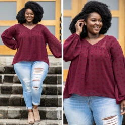 Love Is Catching Blouse, Burgundy 13 Love Is Catching Blouse, Burgundy -Chic Soul Store 2 351c4f8f 509e 4529 9021 cec9292945dd