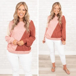 Always Thinking Sweater, Pink 13 Always Thinking Sweater, Pink -Chic Soul Store 2 3f52b404 3170 4cfa 85d3 52a497d6224e