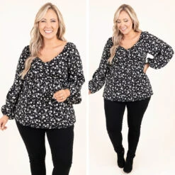 Bloom And Grow Top, Black -Chic Soul Store 2 637b11d3 2d24 45ae b5f3 8ca13652a73c