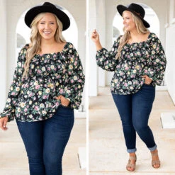 Busy Night Out Blouse, Black-Yellow -Chic Soul Store 2 8c0964a7 6800 409a b30d 64b6c1c816c3