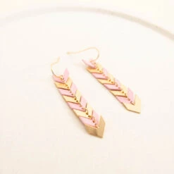 Chevron Earrings, Pink -Chic Soul Store 2 8e88803f 0328 4760 af7d cc849d713e61