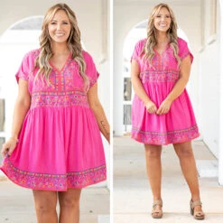 Chime In Dress, Hot Pink -Chic Soul Store 2 d0c29136 a920 4ad6 8e12 34bc59fd94f9