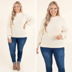 Affectionately Yours Sweater, White -Chic Soul Store 2 f46adb8f cb41 43be a0ab 8afc9b63c909