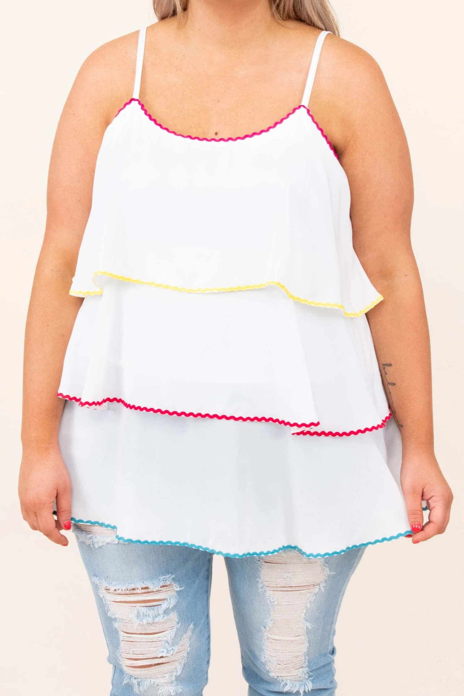 All Falls Down Tank, Ivory 6 All Falls Down Tank, Ivory - Image 4