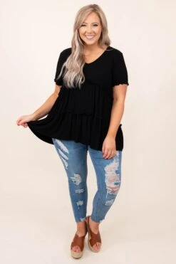 Sunday Softness Top, Black -Chic Soul Store 3 16 2418