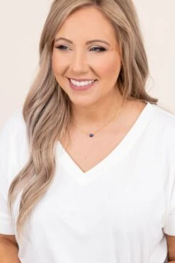 Look Into My Eyes Necklace, Navy -Chic Soul Store 3 24 3296 Edit