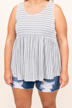 Flourish In Love Tank, Grey 11 Flourish In Love Tank, Grey -Chic Soul Store 3 24 3344