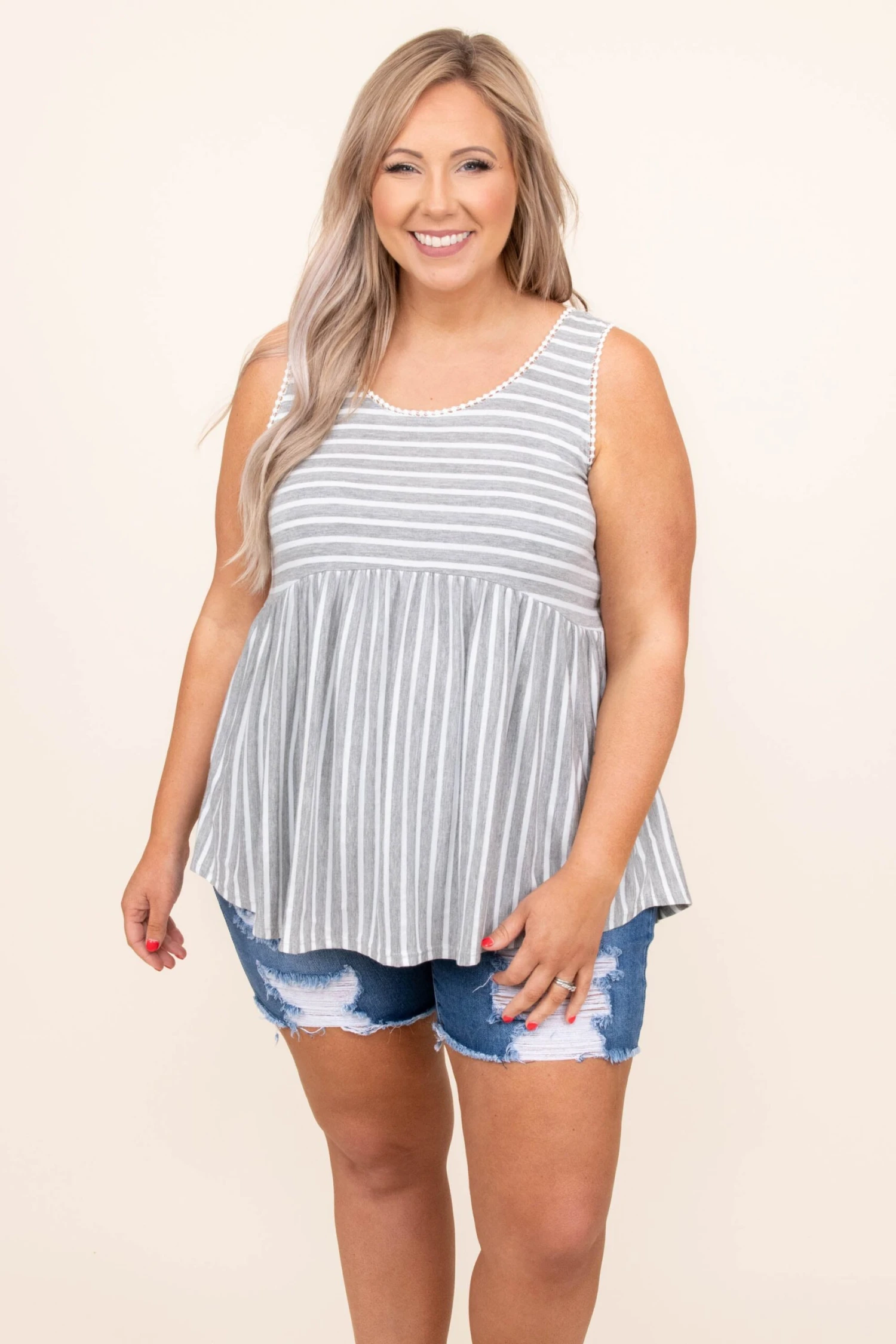 Flourish In Love Tank, Grey 3 Flourish In Love Tank, Grey