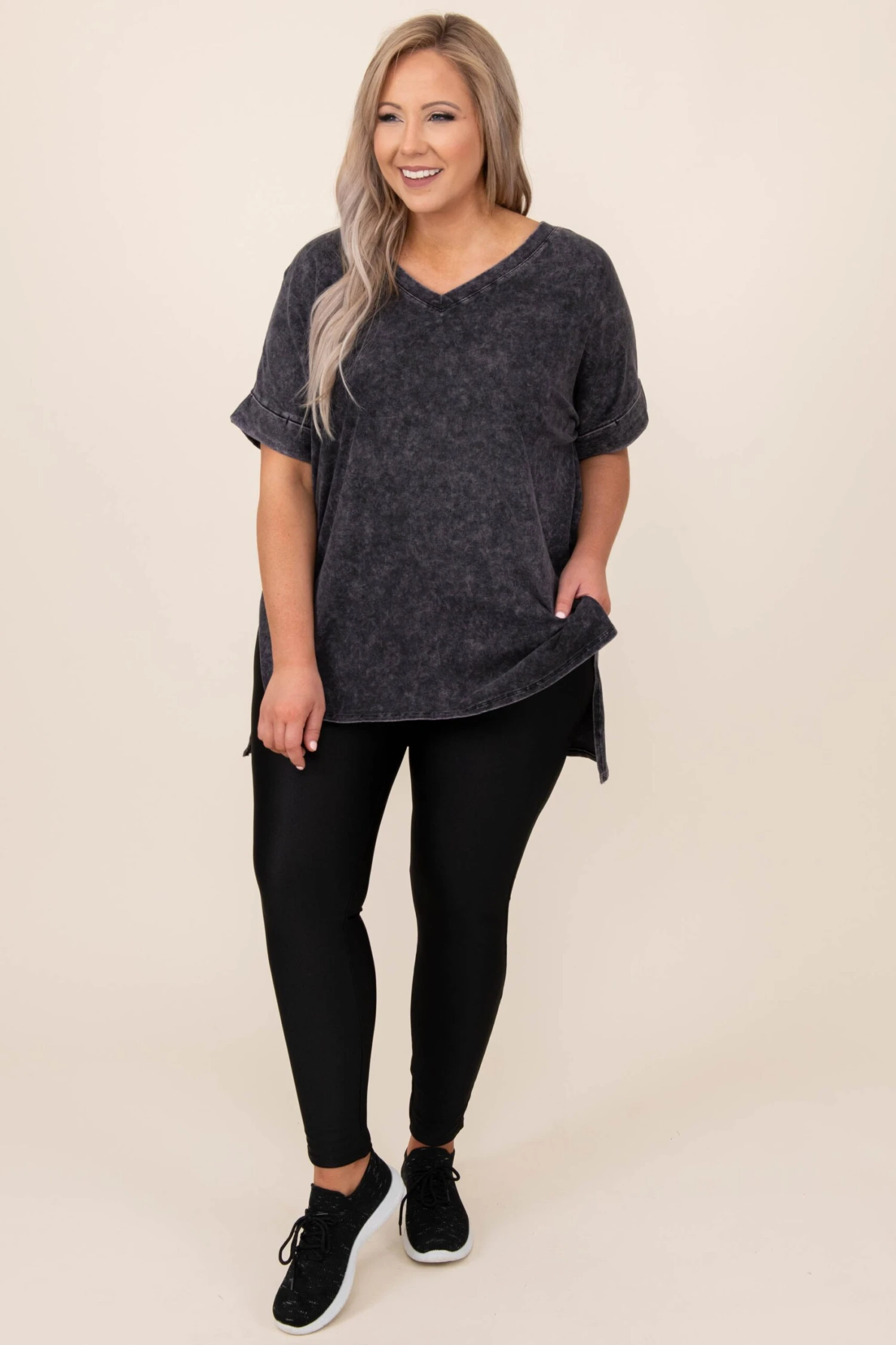 Comfy Travels Top, Charcoal Mineral Wash 5 Comfy Travels Top, Charcoal Mineral Wash - Image 3