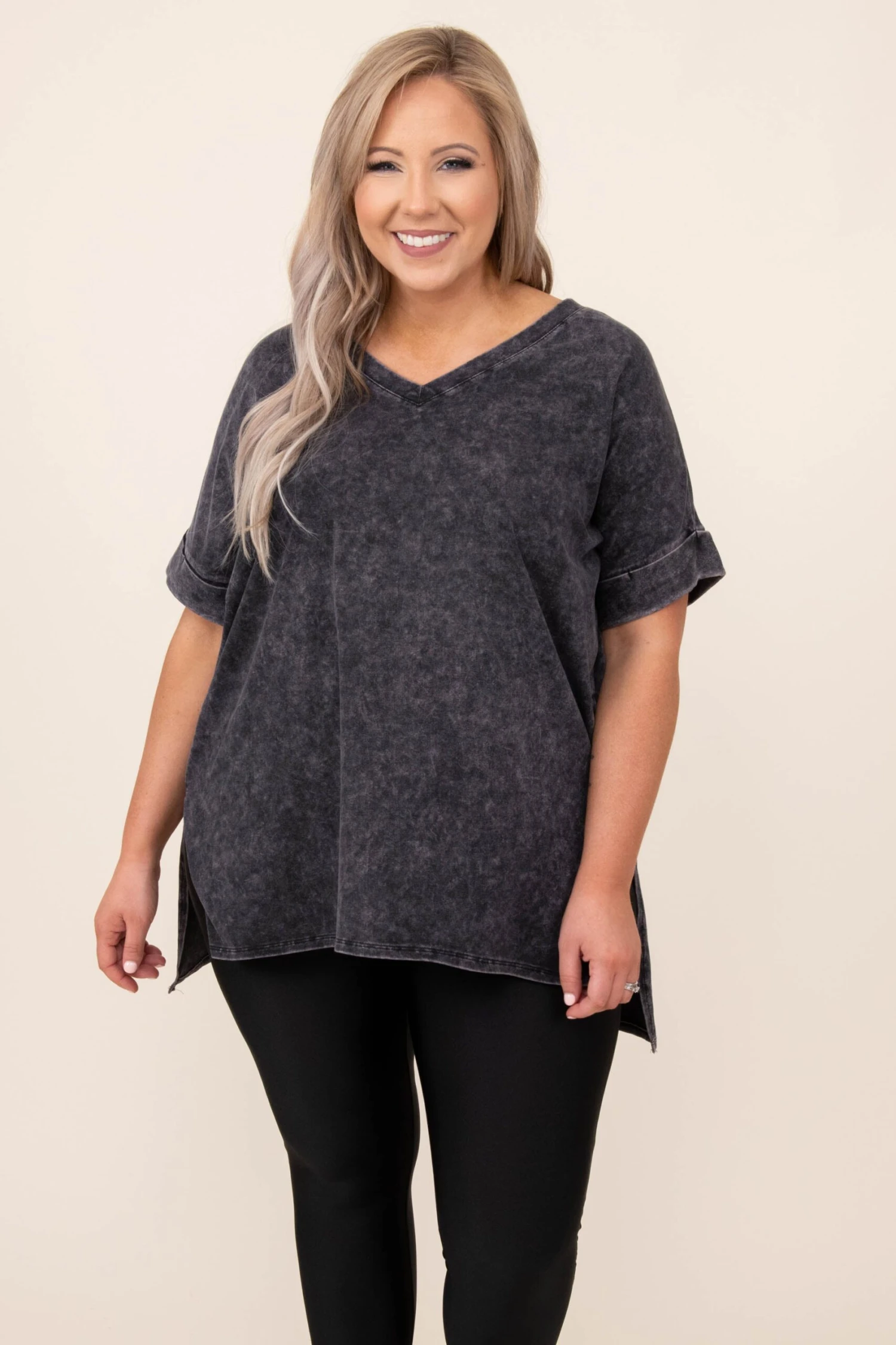 Comfy Travels Top, Charcoal Mineral Wash 3 Comfy Travels Top, Charcoal Mineral Wash