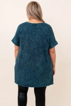 Comfy Travels Top, Deep Aqua Mineral Wash -Chic Soul Store 3 5 1286