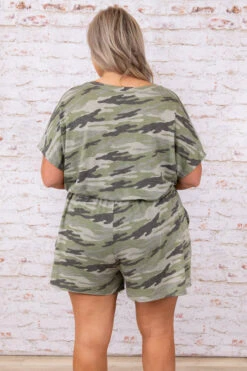 Loosen Up A Little Romper, Olive -Chic Soul Store 3 8 1394
