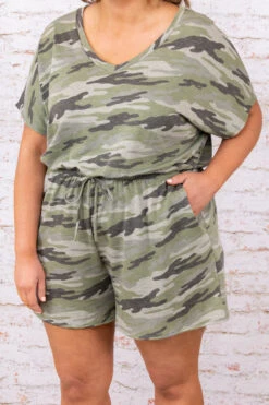 Loosen Up A Little Romper, Olive -Chic Soul Store 3 8 1395