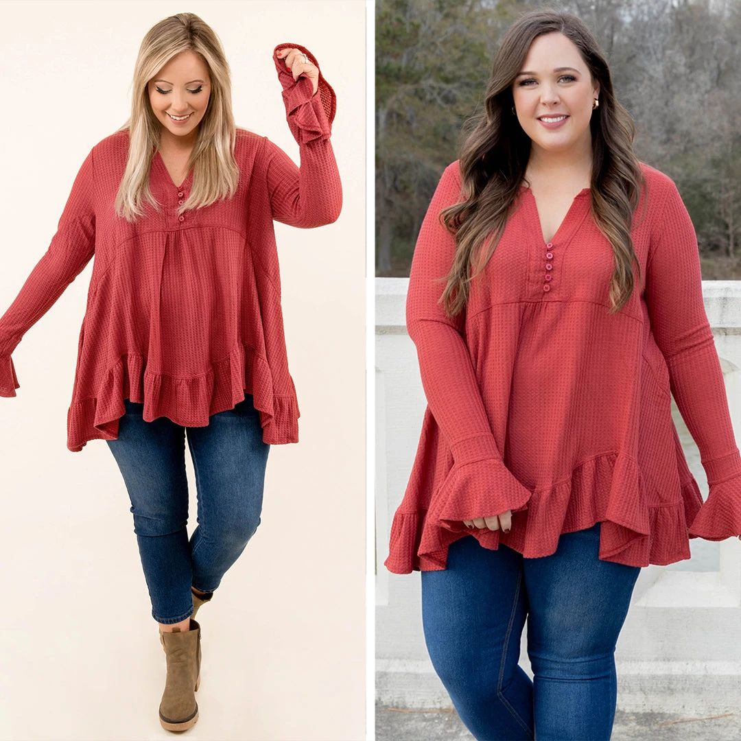 Happier Than Ever Tunic, Brick Red 8 Happier Than Ever Tunic, Brick Red - Image 6