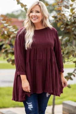 Concert Date Night Top, Wine