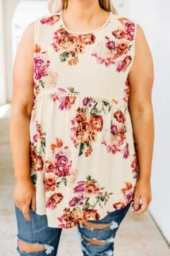 She's Marvelous Tank, Ivory -Chic Soul Store 373A0579