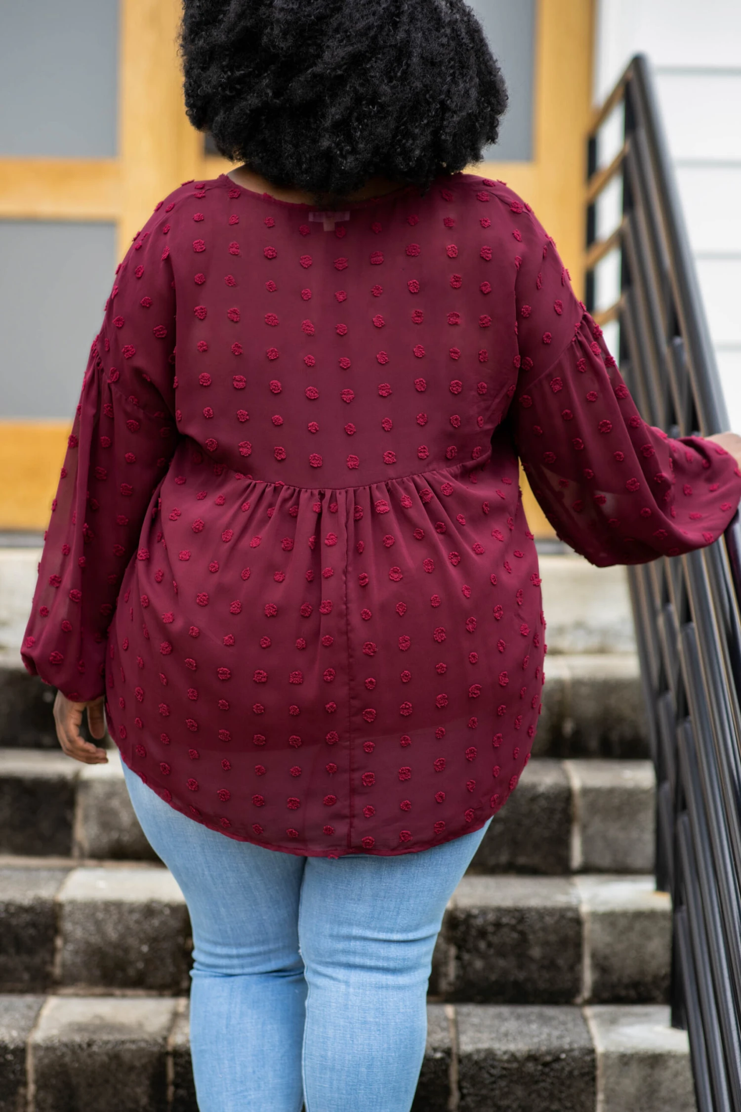 Love Is Catching Blouse, Burgundy 7 Love Is Catching Blouse, Burgundy - Image 5