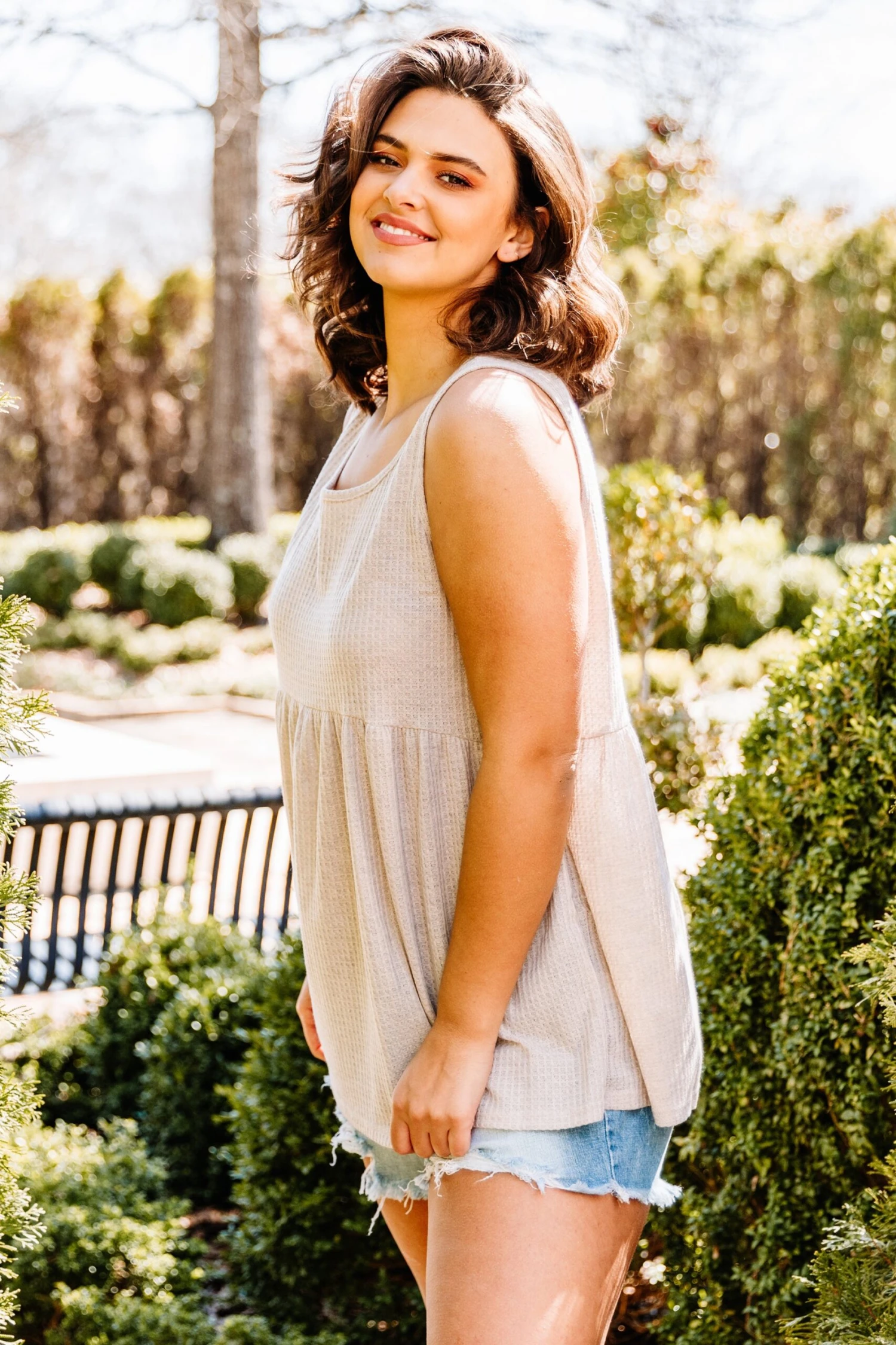 Weekender Waffle Babydoll, Oatmeal 6 Weekender Waffle Babydoll, Oatmeal - Image 4