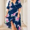 Love In Bloom Dress, Navy -Chic Soul Store 373A2904