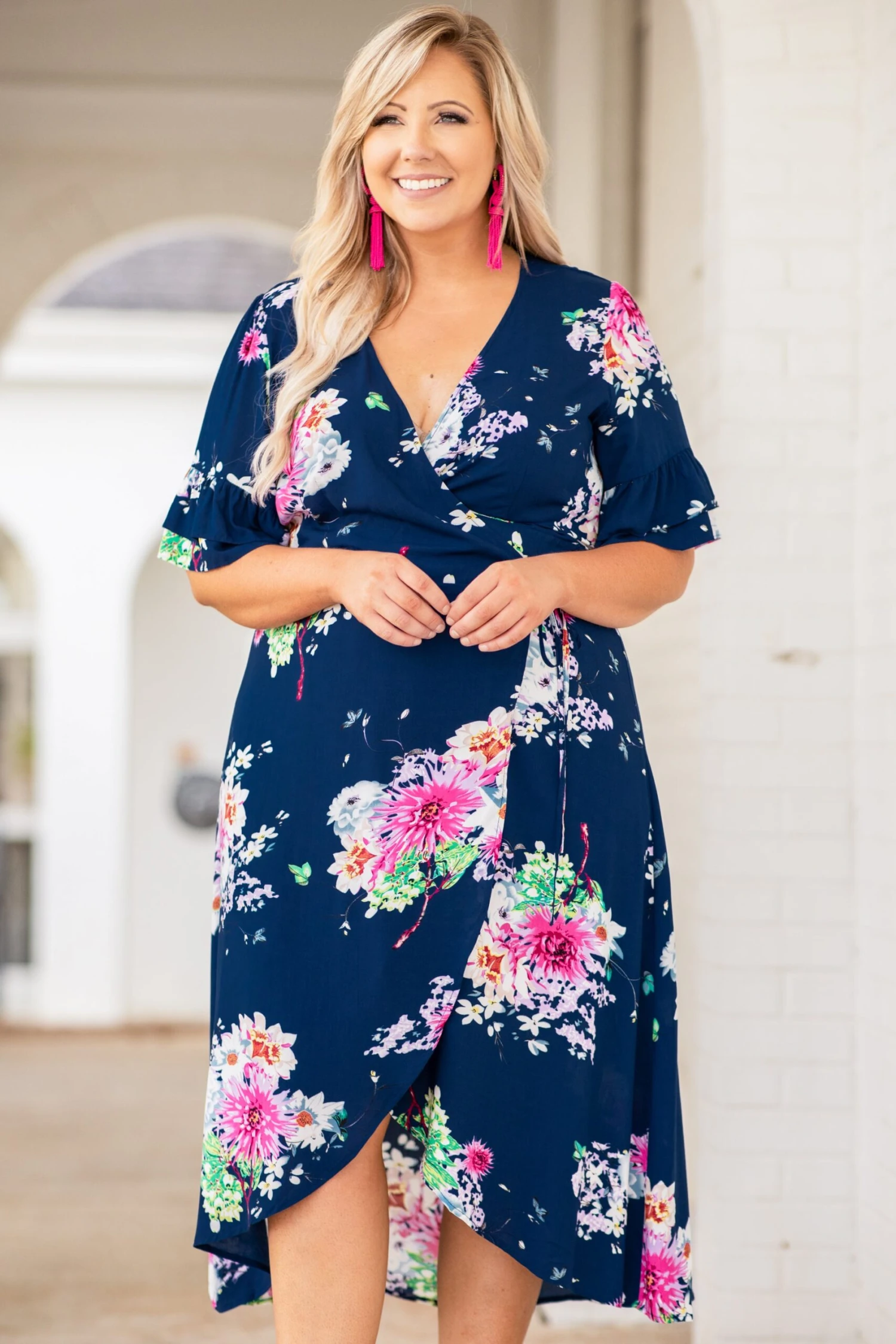 Love In Bloom Dress, Navy 4 Love In Bloom Dress, Navy - Image 2