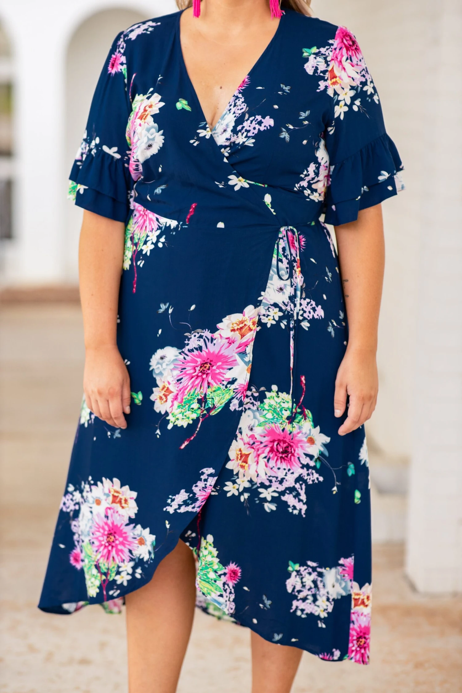 Love In Bloom Dress, Navy 6 Love In Bloom Dress, Navy - Image 4