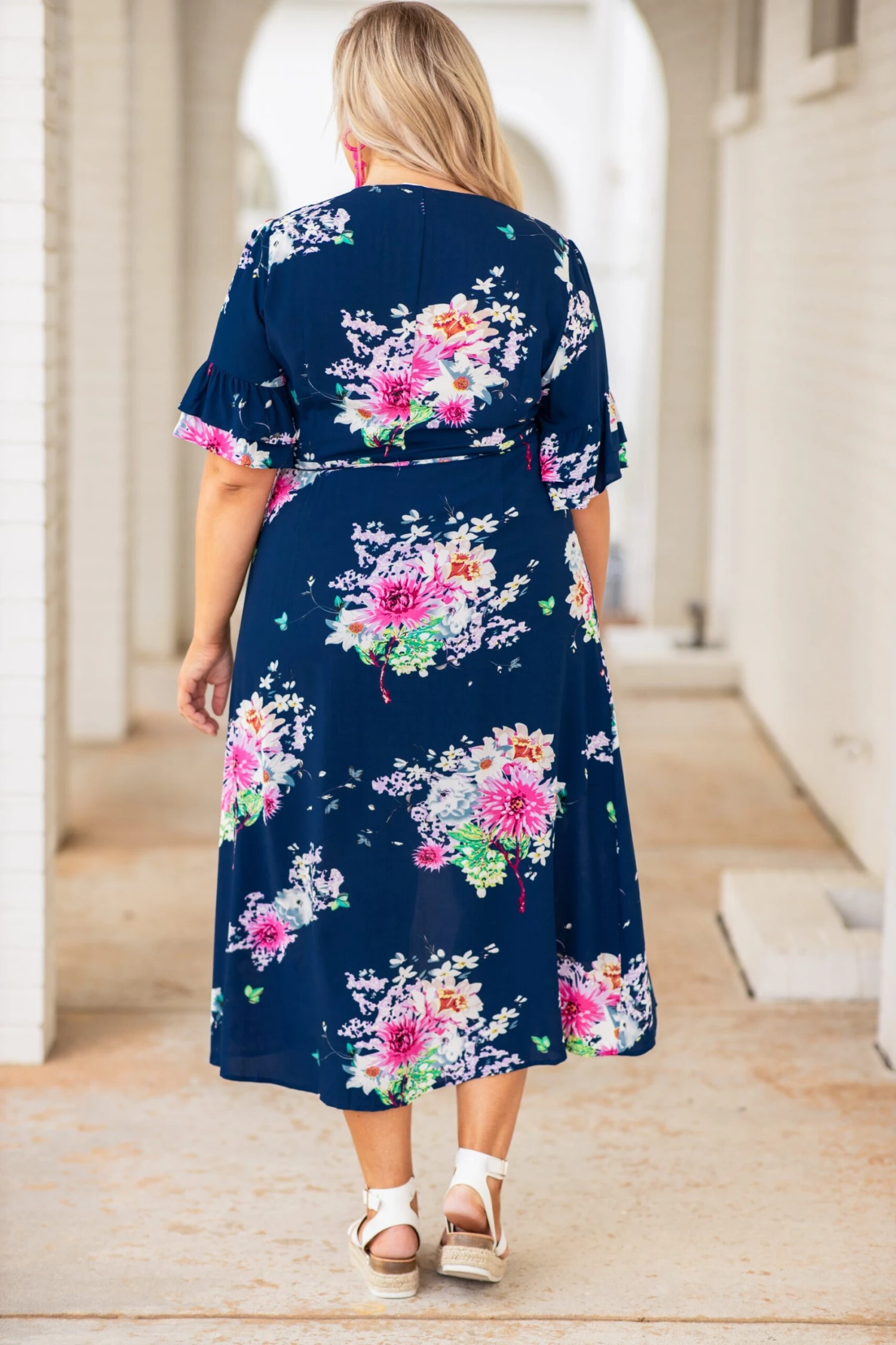 Love In Bloom Dress, Navy 7 Love In Bloom Dress, Navy - Image 5