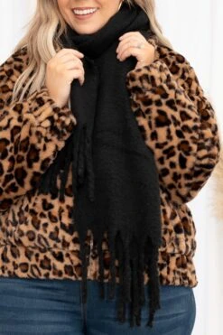 Look But Don't Touch Scarf, Black -Chic Soul Store 373A3415 2