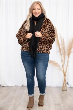 Look But Don't Touch Scarf, Black -Chic Soul Store 373A3416