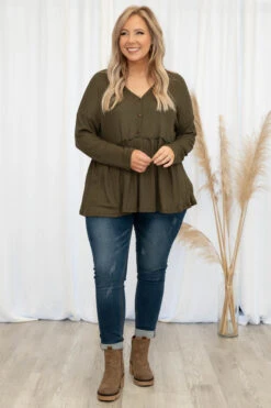 When I Look In Your Eyes Top, Olive -Chic Soul Store 373A3442 70f01e08 1c2b 49d7 9f7a c32611f64cd0