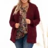 Not Too Late For Love Cardigan, Dark Burgundy 2 Not Too Late For Love Cardigan, Dark Burgundy -Chic Soul Store 373A4650