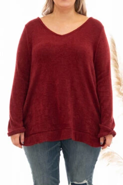 Inside Out Tunic, Burgundy -Chic Soul Store 373A4835