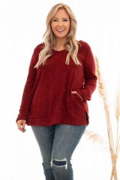 Inside Out Tunic, Burgundy