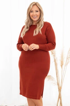 Mountain Retreat Dress, Rust