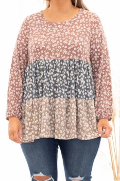 Following Sunshine Top, Brown Multi -Chic Soul Store 373A5149