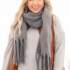 Snuggled Up Together Scarf, Gray -Chic Soul Store 373A5227
