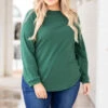 Curved Hem Slouchy Dolman Tunic, Hunter Green -Chic Soul Store 373A5299