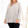 Stolen Hearts Top, Heather Gray -Chic Soul Store 373A5301