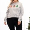 Holiday Trees Tee, Heather Gray -Chic Soul Store 373A5417