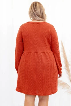 Girl Like Me Dress, Dark Rust -Chic Soul Store 373A5529