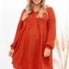 Girl Like Me Dress, Dark Rust -Chic Soul Store 373A5531
