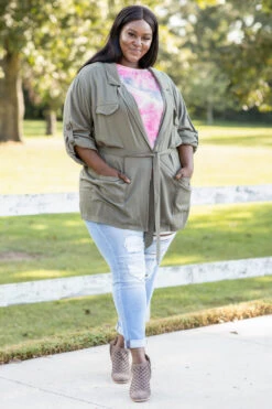 Curved Hem Slouchy Dolman Tunic, Tie Dye Pink -Chic Soul Store 373A8101 2