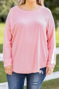 Curved Hem Slouchy Dolman Tunic, Dusty Pink -Chic Soul Store 373A8495 2897bc7f 2111 4527 a095 131a175c5115