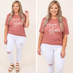 Grow In Grace Tee, Mauve -Chic Soul Store 3 06126ce9 ad42 4f41 9f8d 5b70bade317a