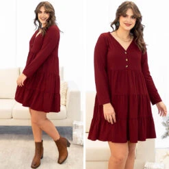 Let's Go On A Date Dress, Wine 13 Let's Go On A Date Dress, Wine -Chic Soul Store 3 22d772a8 36b6 4abb a3fa d4a8916cbc53