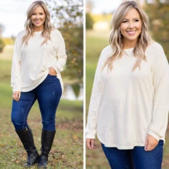Curved Hem Slouchy Dolman Tunic, Ivory -Chic Soul Store 3 2f26515d 179d 4d42 af0a 05275747e9c5