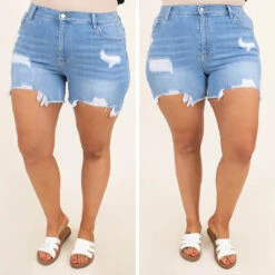 Making It Now Shorts, Light Wash -Chic Soul Store 3 30a10f9a f3f1 4876 a2c5 668e93cbb746