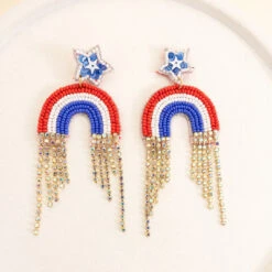 American Rainbow Earrings, Blue 11 American Rainbow Earrings, Blue -Chic Soul Store 3 3d15a91d 52bf 4d47 80e7 78c321cb30a3